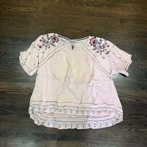 Pink Flower blouse